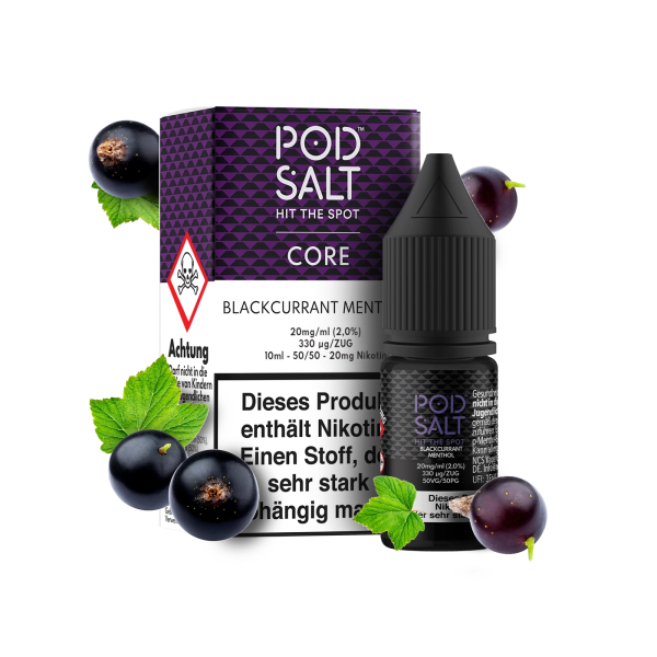 Pod Salt Core - Blackcurrant Menthol 10ml - 20mg/ml