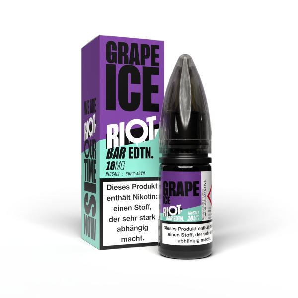 Riot Squad - BAR EDTN - Grape Ice - 10ml Nikotinsalz Liquid 10mg/ml