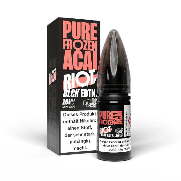 Riot Squad - BLCK Edition - Pure Frozen Acai - 10ml Nikotinsalz Liquid - 10mg/ml