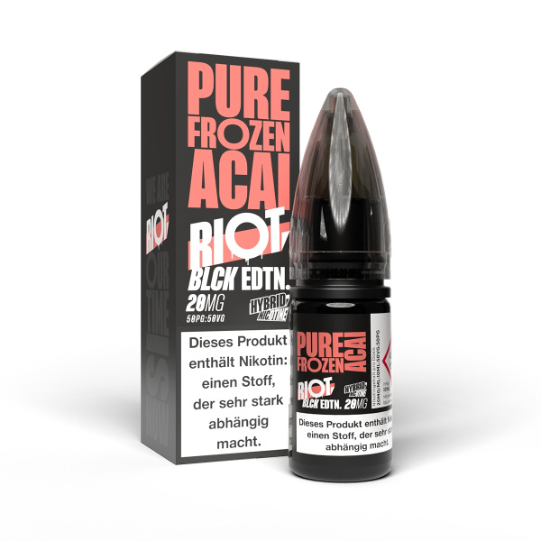 Riot Squad - BLCK Edition - Pure Frozen Acai - 10ml Nikotinsalz Liquid - 20mg/ml