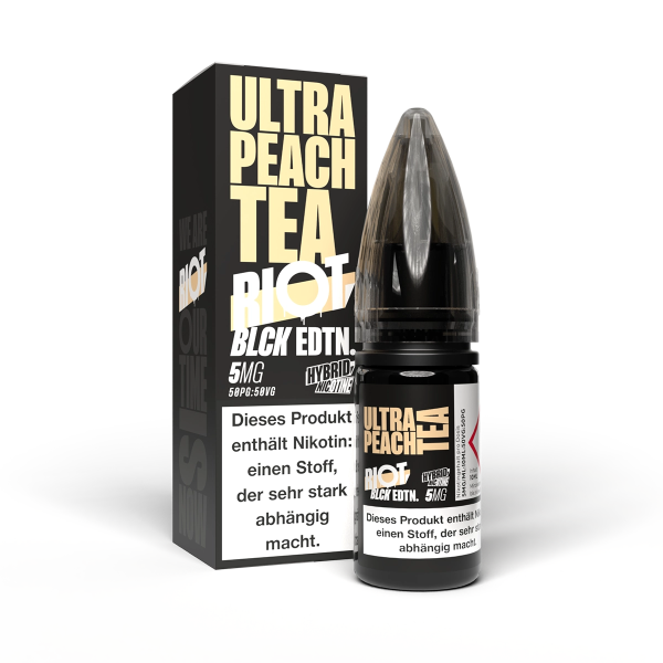 Riot Squad - BLCK Edition - Ultra Peach Tea - 10ml Nikotinsalz Liquid - 5mg/ml