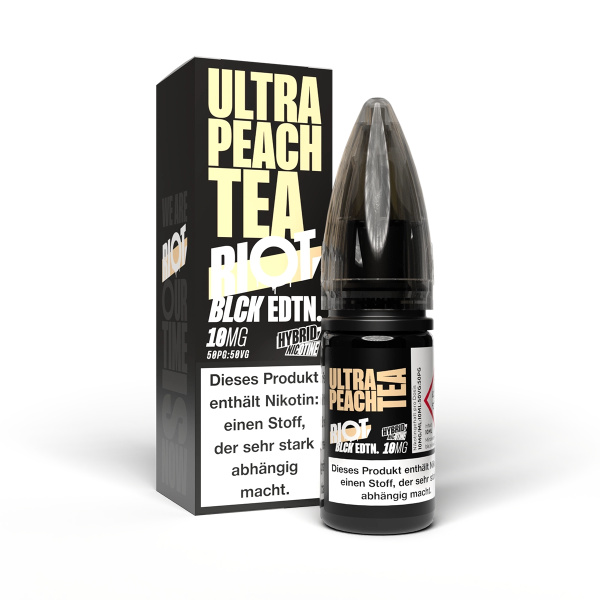 Riot Squad - BLCK Edition - Ultra Peach Tea - 10ml Nikotinsalz Liquid - 10mg/ml