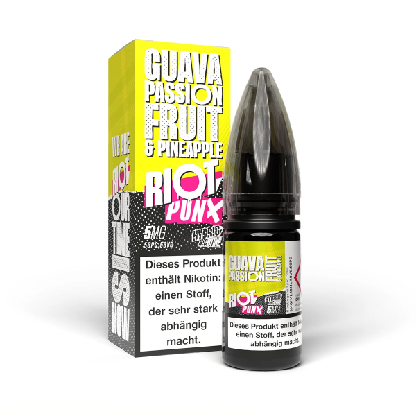 Riot Squad - PUNX - Guava, Passionfruit & Pineapple - 10ml Nikotinsalz Liquid - 5mg/ml