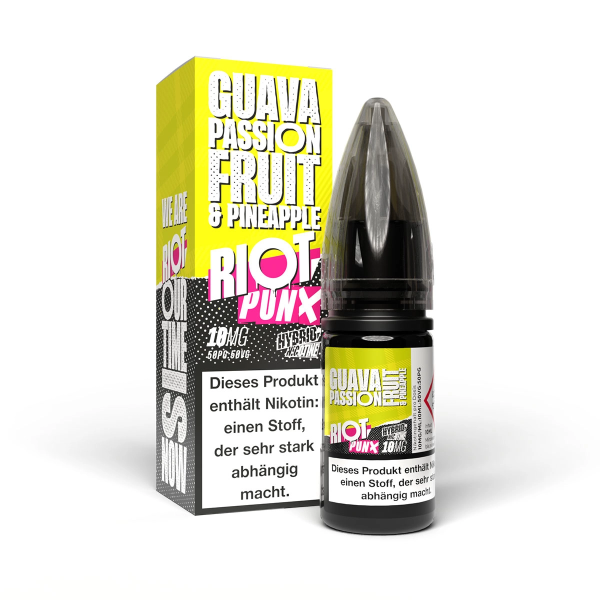 Riot Squad - PUNX - Guava, Passionfruit & Pineapple - 10ml Nikotinsalz Liquid - 10mg/ml