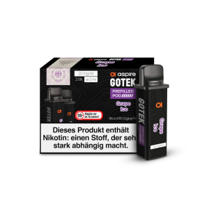 Aspire - GoTek Pod Grape Ice 20mg/ml (2 Stück pro...