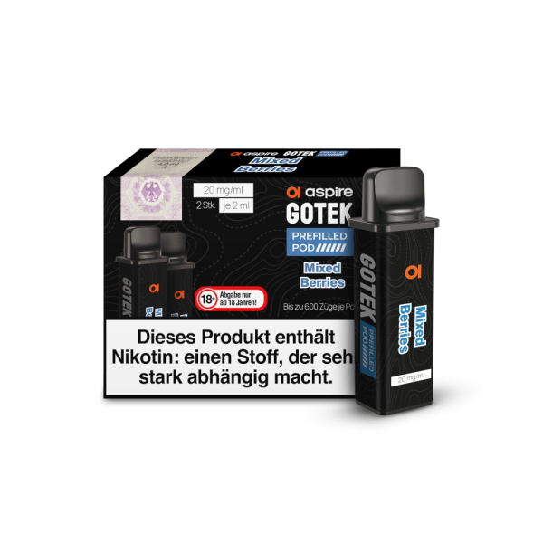 Aspire - GoTek Pod Mixed Berries 20mg/ml (2 Stück pro Packung)