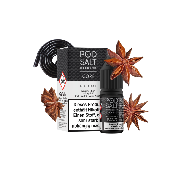 Pod Salt Core Nikotinsalz - Blackjack - Liquid 20mg 10ml