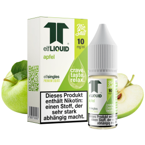 elfLIQUID - elfsingles - 10ml NicSalt Liquid 10mg - Apfel