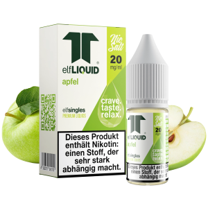 elfLIQUID - elfsingles - 10ml NicSalt Liquid 20mg - Apfel