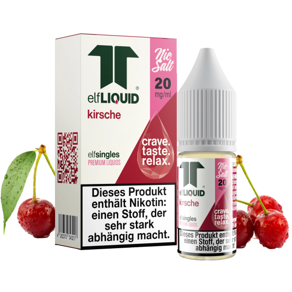 elfLIQUID - elfsingles - 10ml NicSalt Liquid 20mg - Kirsche