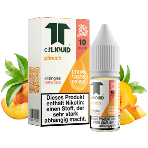 elfLIQUID - elfsingles - 10ml NicSalt Liquid 10mg - Pfirsich