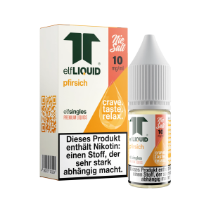 elfLIQUID - elfsingles - 10ml NicSalt Liquid 10mg - Pfirsich