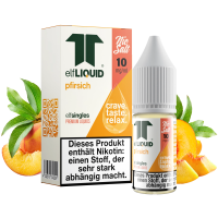 elfLIQUID - elfsingles - 10ml NicSalt Liquid 10mg - Pfirsich