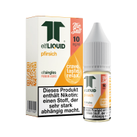 elfLIQUID - elfsingles - 10ml NicSalt Liquid 10mg - Pfirsich