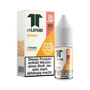 elfLIQUID - elfsingles - 10ml NicSalt Liquid 20mg - Pfirsich