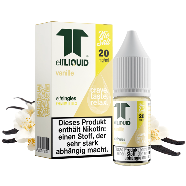 elfLIQUID - elfsingles - 10ml NicSalt Liquid 20mg - Vanille