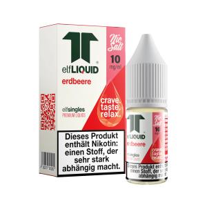 elfLIQUID - elfsingles - 10ml NicSalt Liquid 10mg - Erdbeere