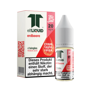 elfLIQUID - elfsingles - 10ml NicSalt Liquid 20mg - Erdbeere