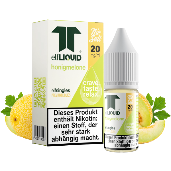 elfLIQUID - elfsingles - 10ml NicSalt Liquid 20mg - Honigmelone