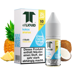 elfLIQUID - elfduals - 10ml NicSalt Liquid 10mg - Kokos...