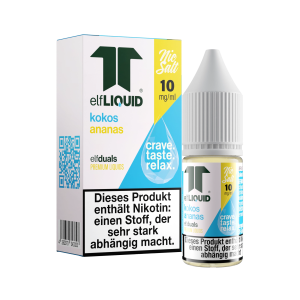 elfLIQUID - elfduals - 10ml NicSalt Liquid 10mg - Kokos...