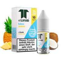 elfLIQUID - elfduals - 10ml NicSalt Liquid 10mg - Kokos Ananas