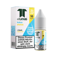 elfLIQUID - elfduals - 10ml NicSalt Liquid 10mg - Kokos Ananas