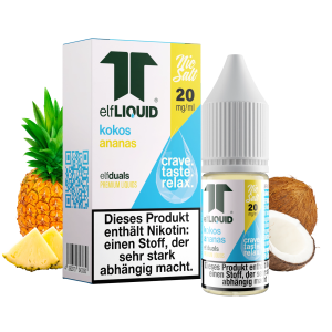 elfLIQUID - elfduals - 10ml NicSalt Liquid 20mg - Kokos...