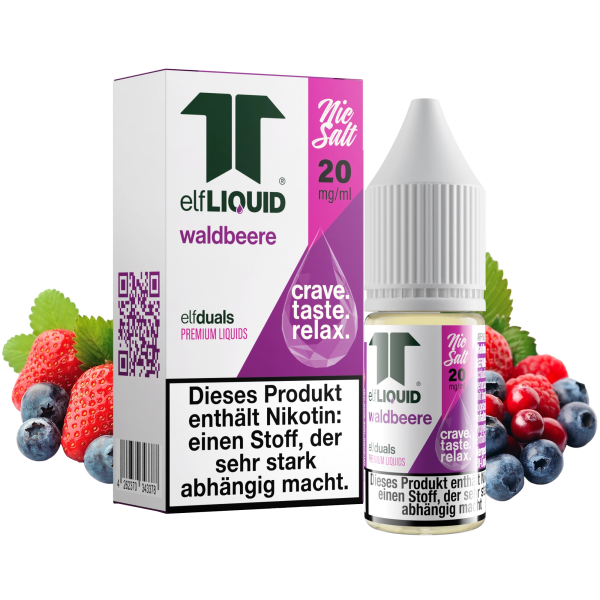 elfLIQUID - elfduals - 10ml NicSalt Liquid 20mg - Waldbeere