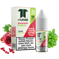 elfLIQUID - elfduals - 10ml NicSalt Liquid 10mg - Granatapfel Basilikum