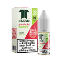 elfLIQUID - elfduals - 10ml NicSalt Liquid 10mg - Granatapfel Basilikum