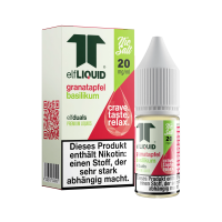 elfLIQUID - elfduals - 10ml NicSalt Liquid 20mg - Granatapfel Basilikum