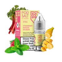 PodSalt Xtra Strawberry Banana Rhubarb 20 mg