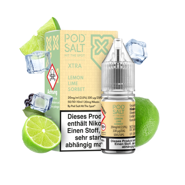 PodSalt Xtra Lemon Lime Sorbet 20 mg