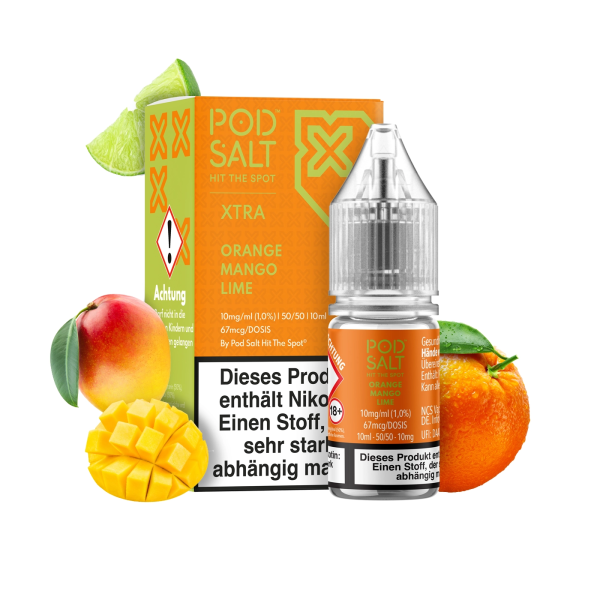 PodSalt Xtra Orange Mango Lime 10mg