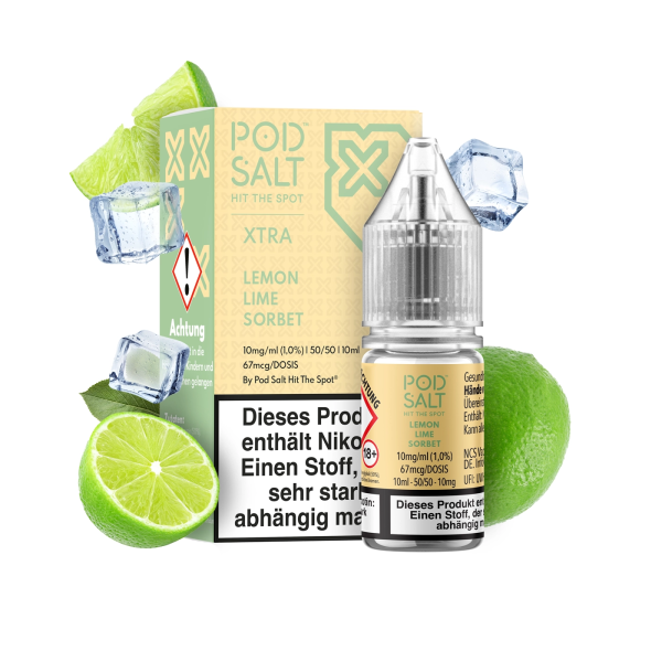 PodSalt Xtra Lemon Lime Sorbet 10mg