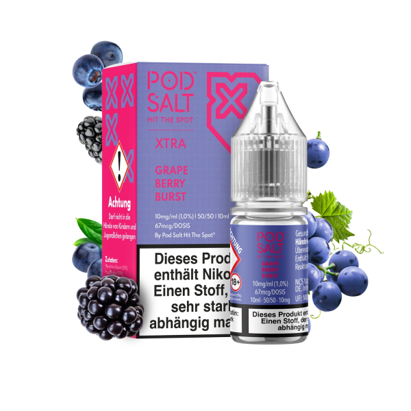 PodSalt Xtra Grape Berry Burst 10mg