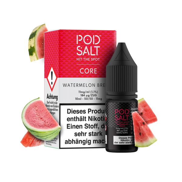 Pod Salt Core - Watermelon Breeze 10 ml - 11 mg/ml