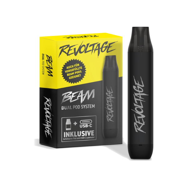 Revoltage Beam Dual Pod System Kit, Akkuträger + ReFill Pod 2 ml inkl. USB-C Ladekabel