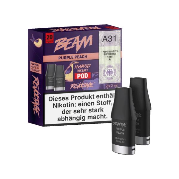 Revoltage Beam Purple Peach PreFill Pods 2 ml, 20 mg, 2 Stück