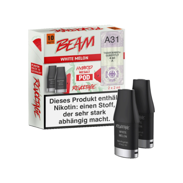 Revoltage Beam White Melon PreFill Pods 2 ml, 10 mg, 2 Stück