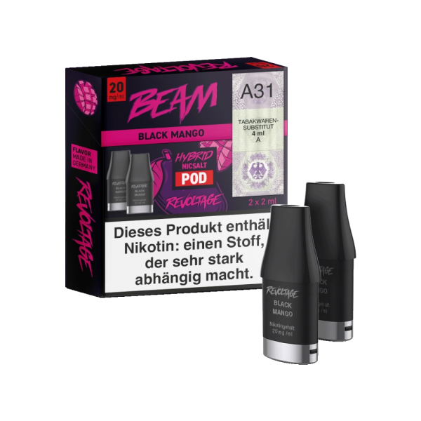 Revoltage Beam Black Mango PreFill Pods 2 ml, 20 mg, 2 Stück