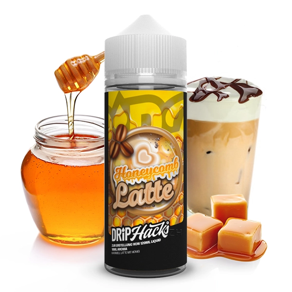 Drip Hacks Honeycomb Latte 10ml in 120ml Flasche