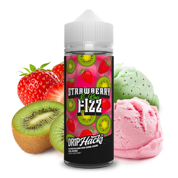 Drip Hacks Strawberry Kiwi Fizz 10ml in 120ml Flasche