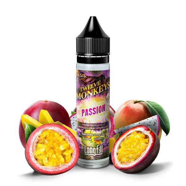 Twelve Monkeys Aroma Longfill - Passion - 10ml in 60ml Flasche