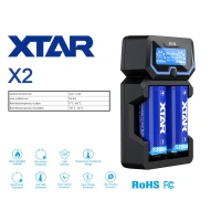 Xtar X2 – Ladegerät für Lithium Ionen 3,6-3,7V und Ni/MH
